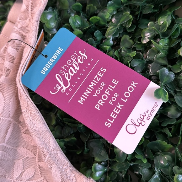 OLGA 40DD 40 E WOMENS MINIMIZING BRA BEIGE LACE SLIMMING PLUS SIZE ⭐️⭐️⭐️NEW - Picture 3 of 7